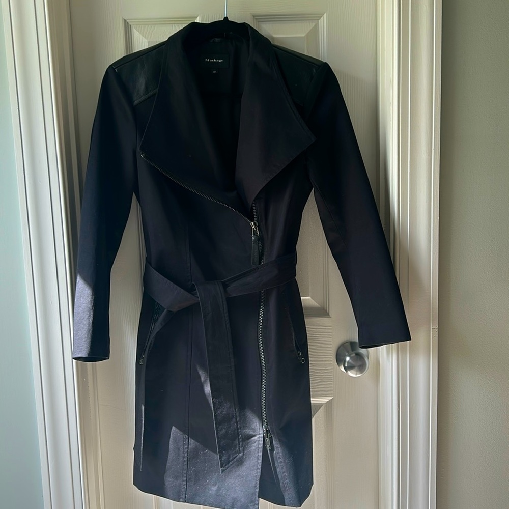 Mackage black trench coat